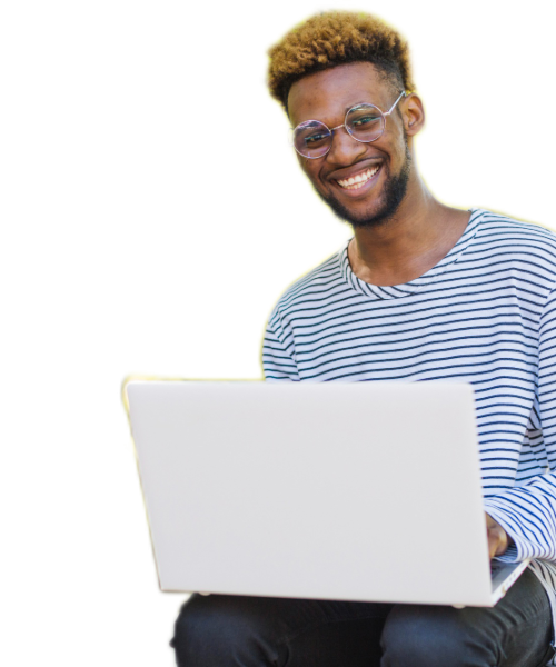 CRmM expert with a laptop